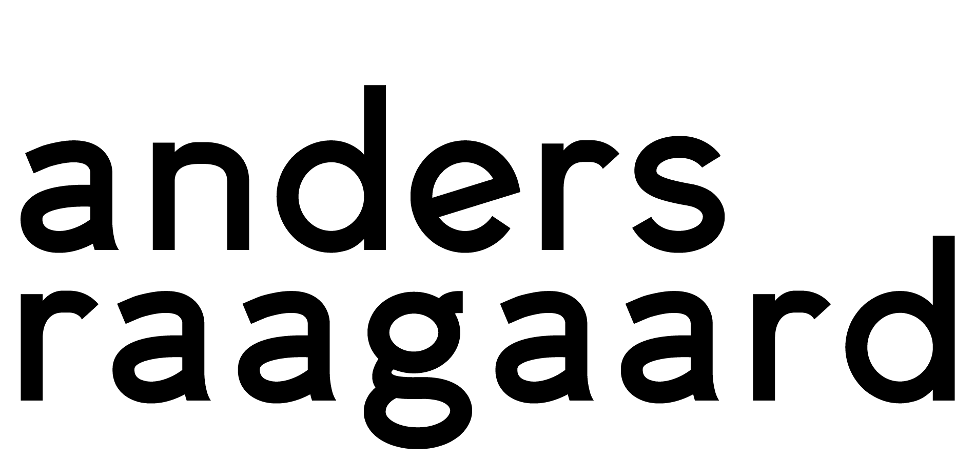 logo for Anders Raagaard. Main logo